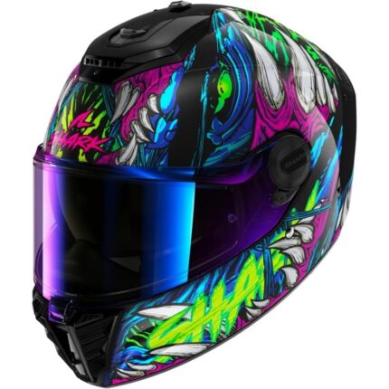 Integral Casco Shark Spartan RS Shaytan Negro/Verde/Violeta