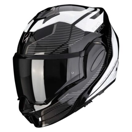 Modular Casco Scorpion EXO-Tech Evo Animo Negro Blanco