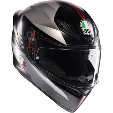 Motocicleta Casco AGV K1 S Lap Negro Mate Rojo
